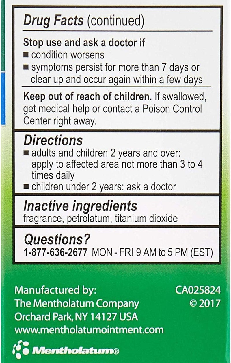 mentholatum Original Ointment Soothing Relief Aromatic Vapors oz No Color 1 Ounce Pack of 3 - Image 5