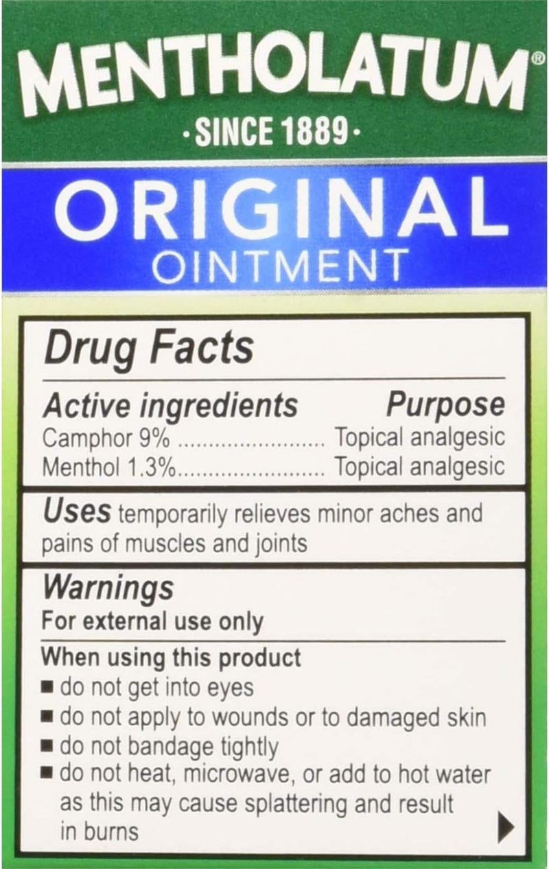 mentholatum Original Ointment Soothing Relief Aromatic Vapors oz No Color 1 Ounce Pack of 3 - Image 4
