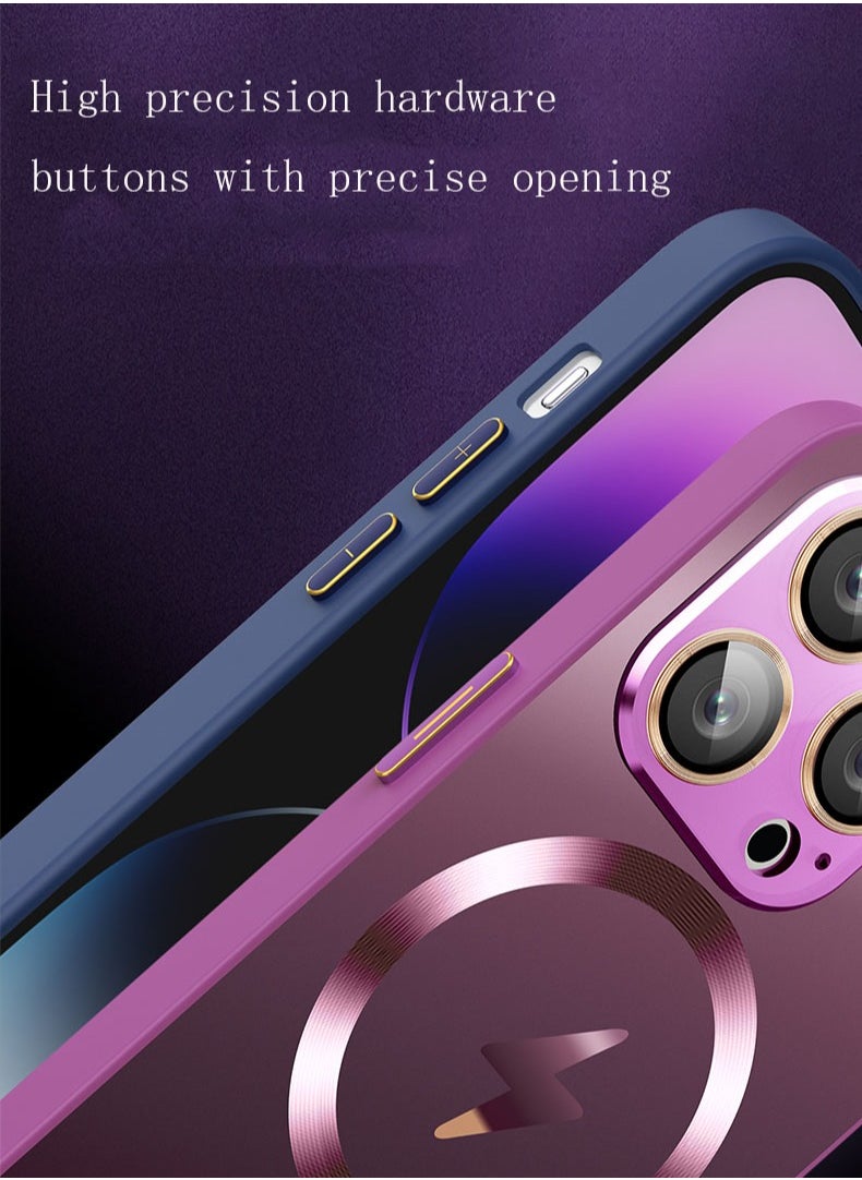 Color Fans - Magnetic Case for iPhone 12 Pro Max 6.7 inch Ultra Thin Cover with Lanyard Blue - Image 1