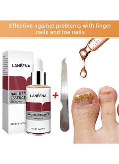 LANBENA Nail Repair Essence Serum, Nail repair, repairs and renews damaged, broken, cracked and discolored nails (15ml)  - Image 3