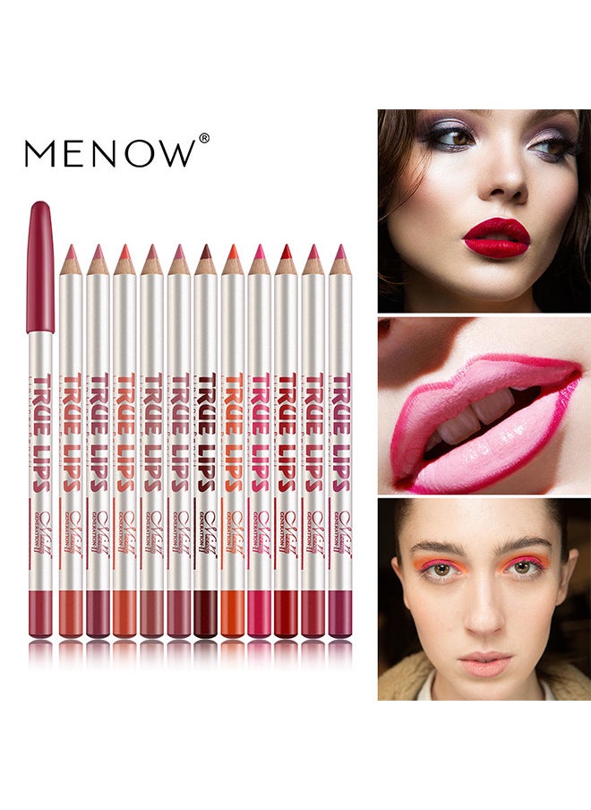 Lip Liner Pencil Lot Waterproof Long Lasting Matte Lipstick Lip Pen Makeup Lipstick Pencil Beauty Lips Kit 12 Pcs Set