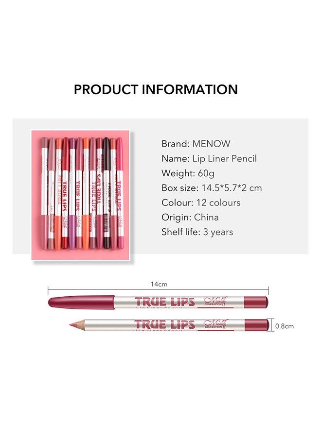 Lip Liner Pencil Lot Waterproof Long Lasting Matte Lipstick Lip Pen Makeup Lipstick Pencil Beauty Lips Kit 12 Pcs Set