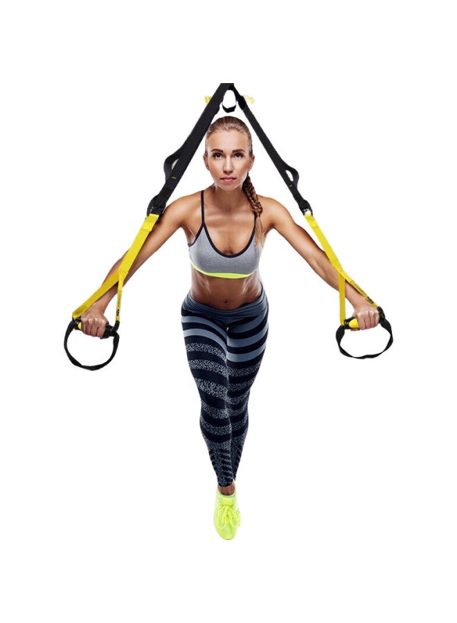 MIKE Mijie Adjustable Resistance Band For Suspension Training, Full-Body Workout, Yellow/Black - Image 2
