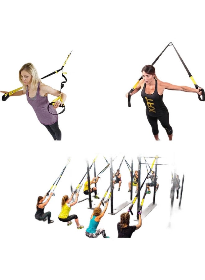 MIKE Mijie Adjustable Resistance Band For Suspension Training, Full-Body Workout, Yellow/Black - Image 1