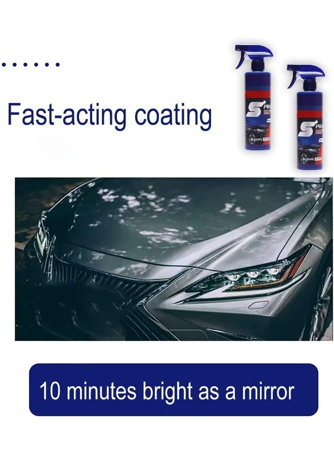 Generic Car Coating Agent Nano Hand Spray Crystal, 3 in 1 Ceramic Car Coating Spray, Car Paint Waxing Glazing Crystal Liquid Spray, Car Glass Polishing Glass Oil Film Removing Paste  - Image 3