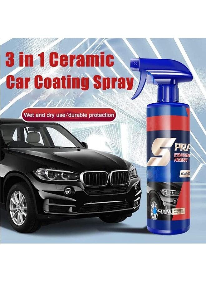 Generic Car Coating Agent Nano Hand Spray Crystal, 3 in 1 Ceramic Car Coating Spray, Car Paint Waxing Glazing Crystal Liquid Spray, Car Glass Polishing Glass Oil Film Removing Paste  - Image 2
