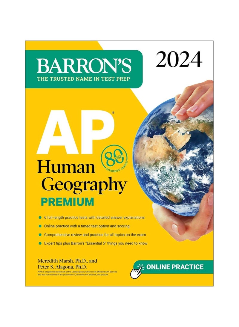 AP Human Geography Premium 2024 6 Practice Tests  Comprehensive Review  Online Practice Barron's Test Prep 