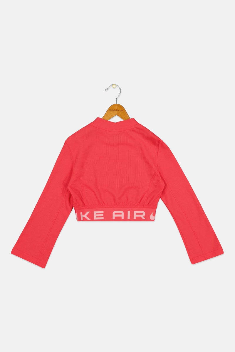 Nike Kids Girl Long Sleeve Outdoor  Sportswear, Coral Pink  - Image 2