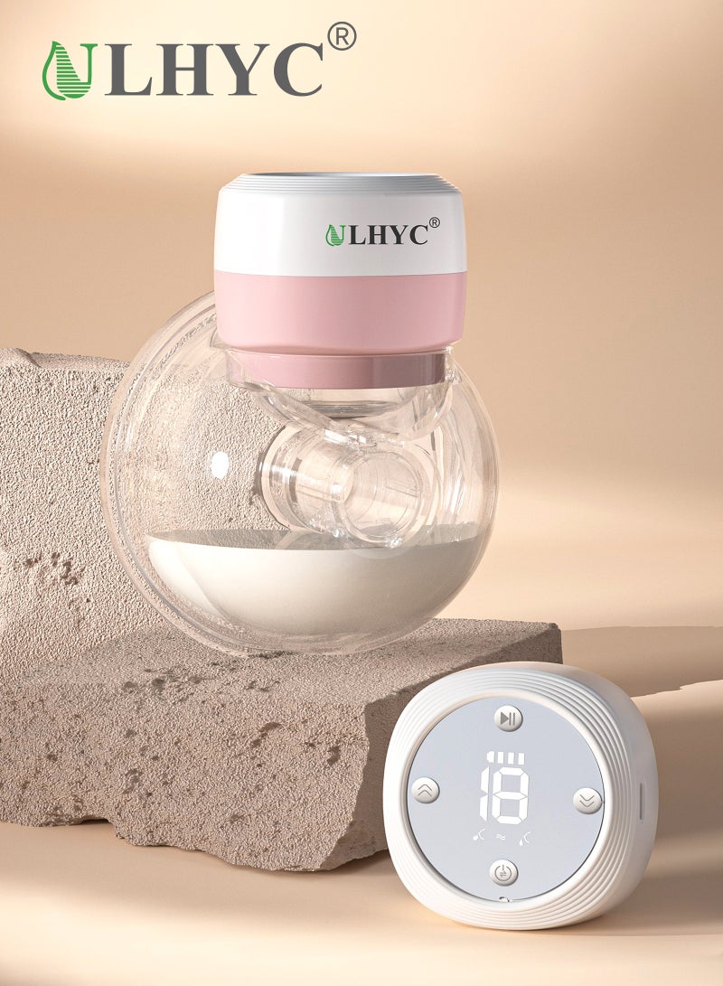 يو إل اتش واي سي مضخة الثديمضخة ثدي كهربائية قابلة للارتداء بدون استخدام اليدين، 3 أوضاع و19 مستوى، مضخة ثدي قابلة للارتداء مع شاشة LED شفاط حليب شفاطة حليب الثدي الالكترونية مضخة ثدي كهربائية جهاز شفط الحليب شفاط حليب كهربائي - Image 1