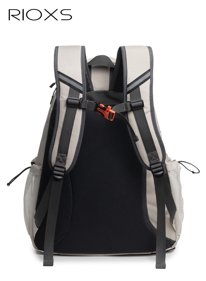 RIOXS Large Tennis Bag, Lightweight Waterproof Tennis Backpack Holds 4 Rackets with Shoe Compartment and Adjustable Rope, Tennis Racket Bag with Fixed Buckle for Women and Men to Hold Tennis Racket, Pickleball Paddles, Badminton Racquet Set - Image 2