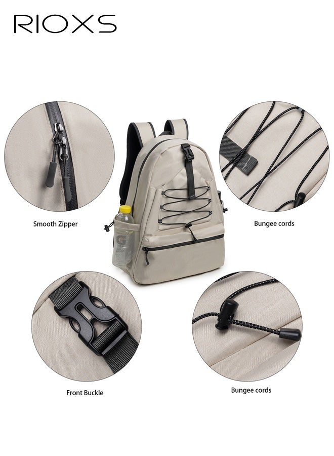 RIOXS Large Tennis Bag, Lightweight Waterproof Tennis Backpack Holds 4 Rackets with Shoe Compartment and Adjustable Rope, Tennis Racket Bag with Fixed Buckle for Women and Men to Hold Tennis Racket, Pickleball Paddles, Badminton Racquet Set - Image 3