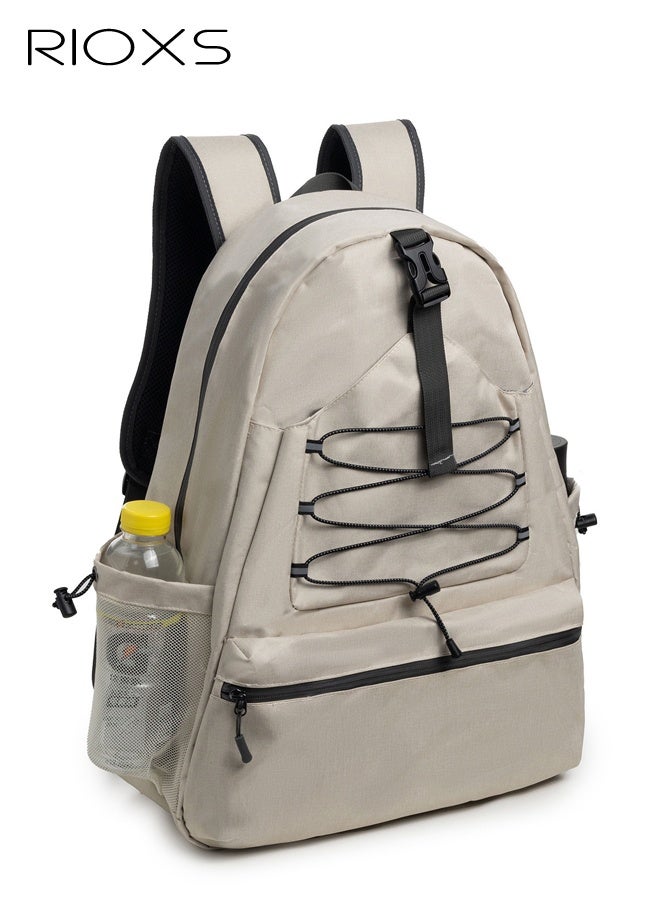 RIOXS Large Tennis Bag, Lightweight Waterproof Tennis Backpack Holds 4 Rackets with Shoe Compartment and Adjustable Rope, Tennis Racket Bag with Fixed Buckle for Women and Men to Hold Tennis Racket, Pickleball Paddles, Badminton Racquet Set - Image 1