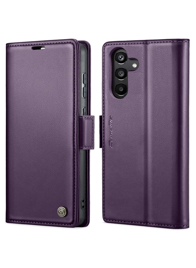 The Bros Case For Samsung Galaxy A35 5G 023 Butterfly Buckle Litchi Texture RFID Anti-theft Leather Phone Case