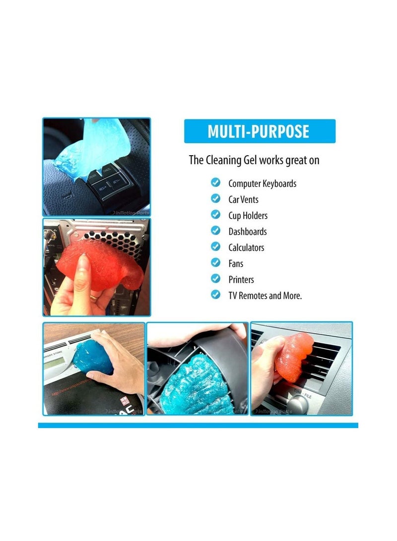 Visbella Visbella Jelly Cleaning Putty Magic Gel Slime Remove Dust, Dirt, Hair, Crumbs for Car Interior Home Office Electronics PC Laptop Keyboard Air Vent Instrument  - Image 3