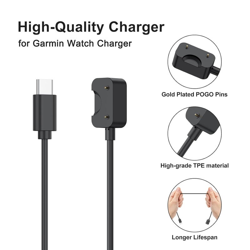 Demark USB/Type C Charging Cable for Samsung Galaxy Fit 3 Charger Cable Smartwatch Fast Charging (USB C) - Image 2
