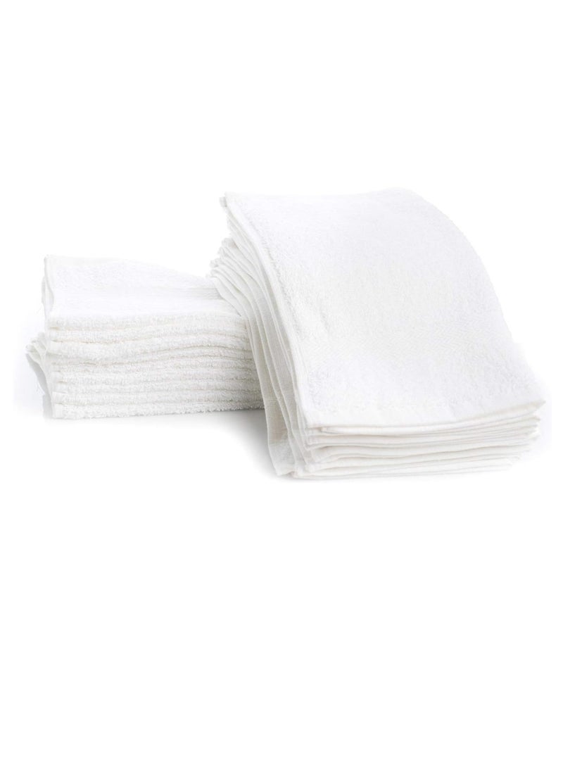 Simpli-Magic Cotton Washcloths White, 40 Pack, Size: 12”x12” - Image 4