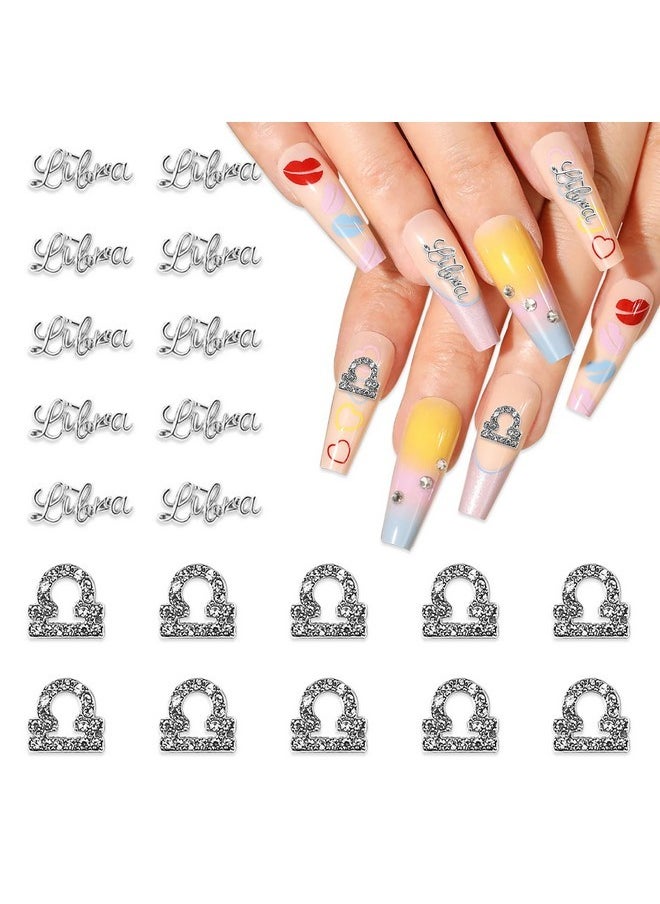 20Pcs Silver Alloy Libra Zodiac Nail Charms 10Pcs Libra Sign Symbols Nail Charms 10Pcs Libra Constellation Words Nail Charms For Nails（Libra Dates: September 23 To October 23） - pzsku/Z9B568C9C99427D472AEAZ/45/_/1730892837/a20f639e-8a28-4fb2-9c54-4e3fe71b24b6