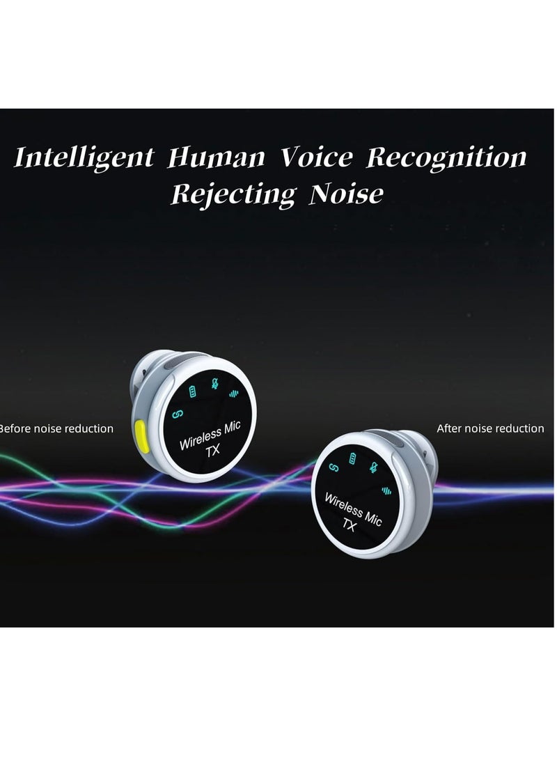 Wireless Lavalier Microphone for iPhone/Android, Mini Lapel Microphone Wireless, Hi-Fi Audio, 300M/984ft Range, Noise Cancellation, 24H Battery, for Video Recording Interview Podcast Vlog (Black) - Image 4