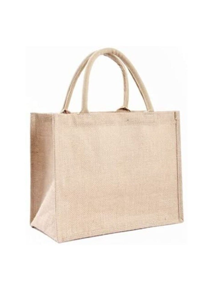 Red Dot Gift Red Dot Gift Linen Pu Coating Reusable Jute Shopping Bag Beach Blonde Handbags Canvas Tote Bags For Women Grocery Bag Large (5, H30*L40*W15cm) 