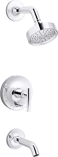KOHLER Purist Ritetemp Bath and Shower Trim with Lever Handle and 175 Gpm Showerhead - Image 1