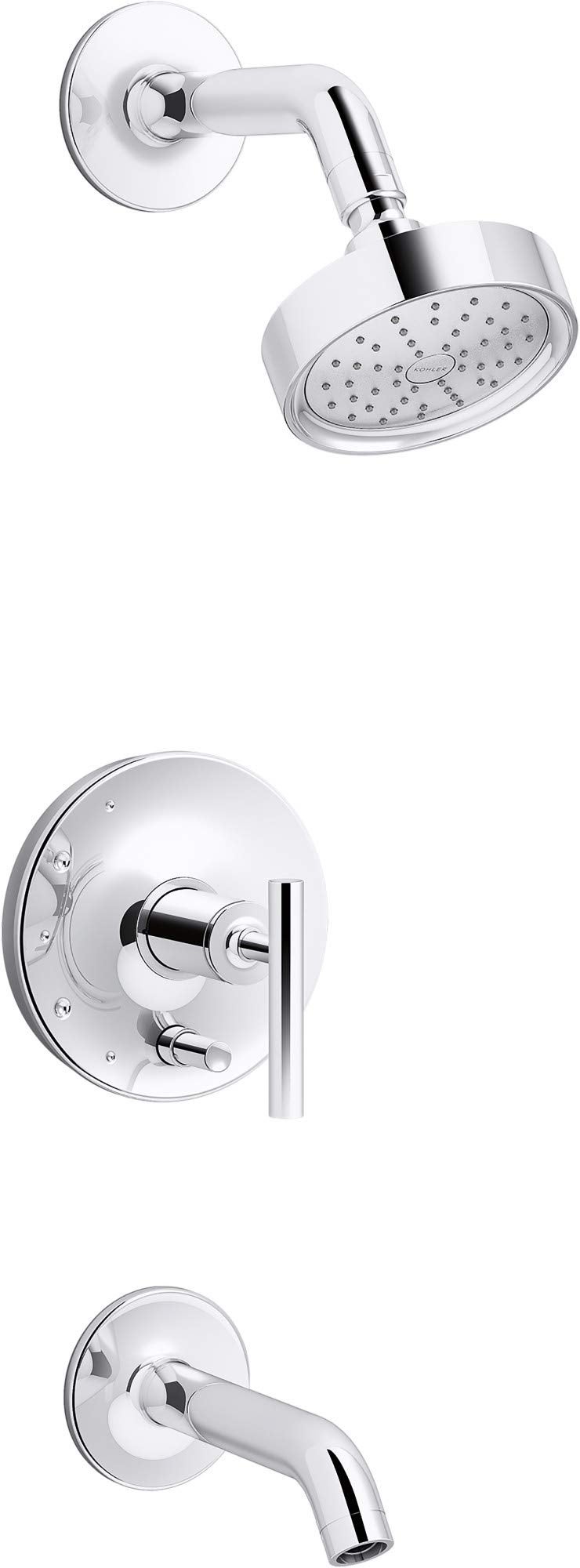 KOHLER Purist Ritetemp Bath and Shower Trim with Lever Handle and 175 Gpm Showerhead - Image 2