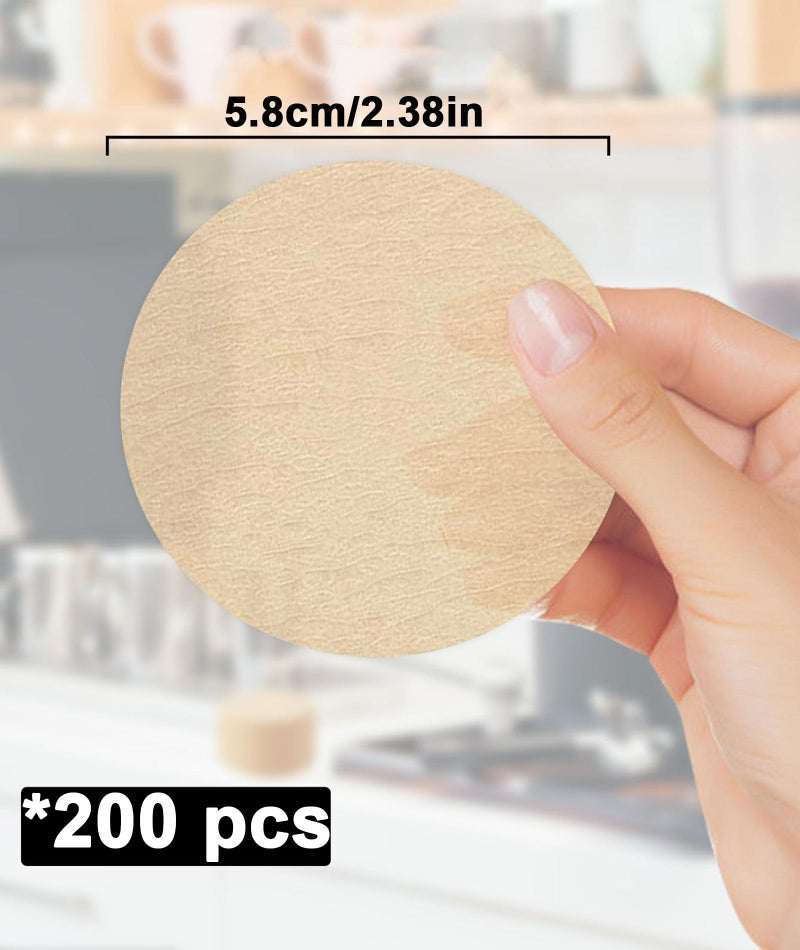 NUDFSY 200 Count Disposable Coffee Filter Paper, 58 mm Filter Paper, Coffee Filter, Round Paper Filters for Coffee Makers, Coffee Accessories, Standard - Image 2