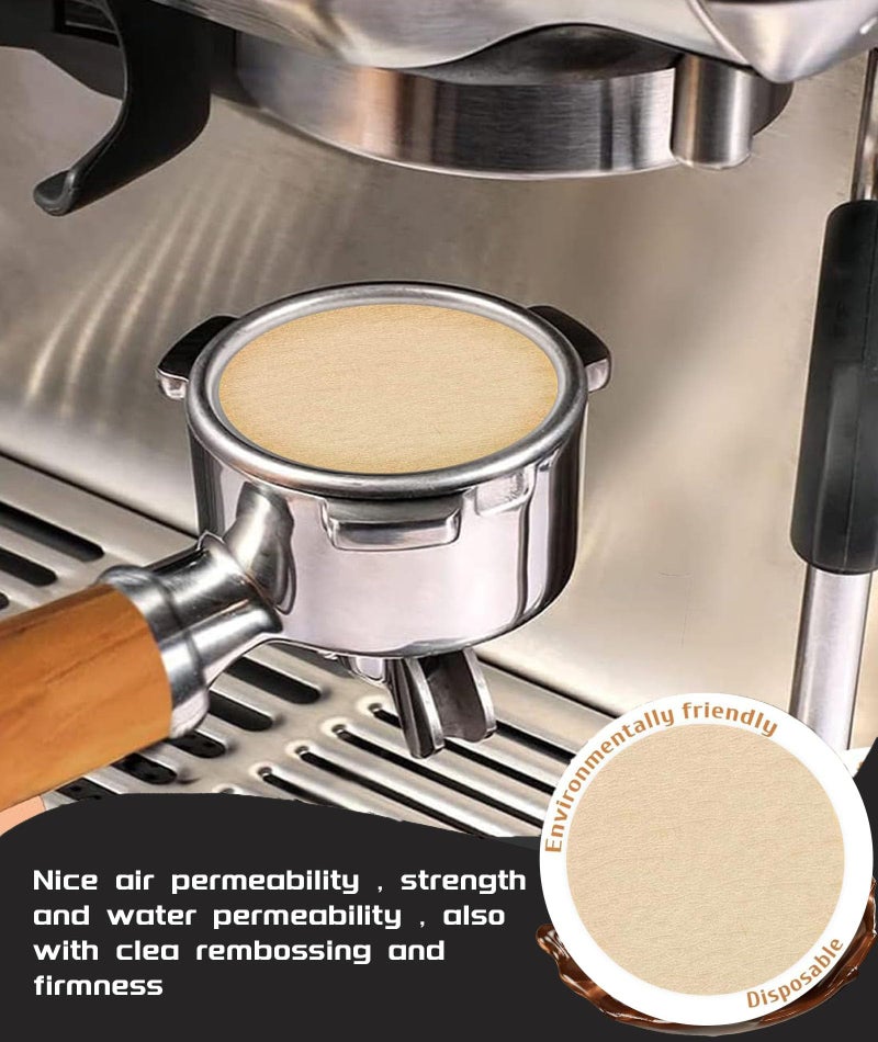NUDFSY 200 Count Disposable Coffee Filter Paper, 58 mm Filter Paper, Coffee Filter, Round Paper Filters for Coffee Makers, Coffee Accessories, Standard - Image 3