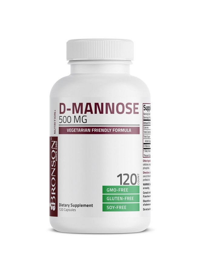 Bronson D-Mannose 500 MG Vegetarian Friendly Formula Non-GMO, 120 Capsules - Image 5