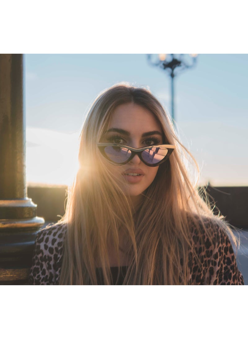 SOL.K Glow-K Sol.K Sunglasses - Gradient Smoke CR-39 Lenses with Black Acetate Frame, Stainless Steel Detail, Slim Design, UV400 Protection - Image 3