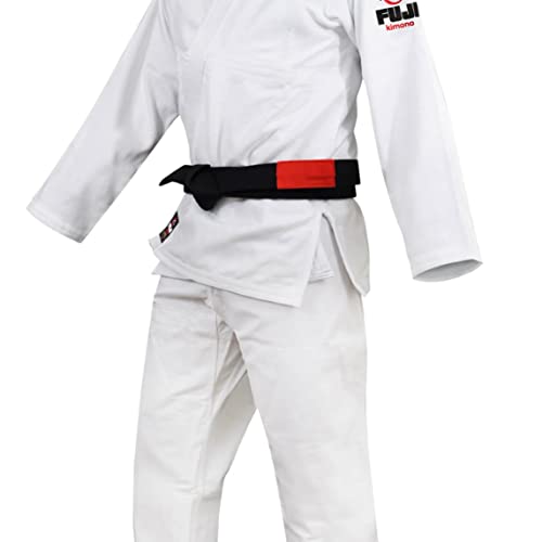 FUJI All-Around Brazilian Style Jiu Jitsu Uniform, White (Black Lettering), Size A1 - Image 3