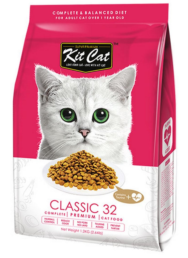 Kit Cat - High-Quality Cat Food, Premium Classic Cat Food - 32 Complete Formula (1.2kg) - Image 1