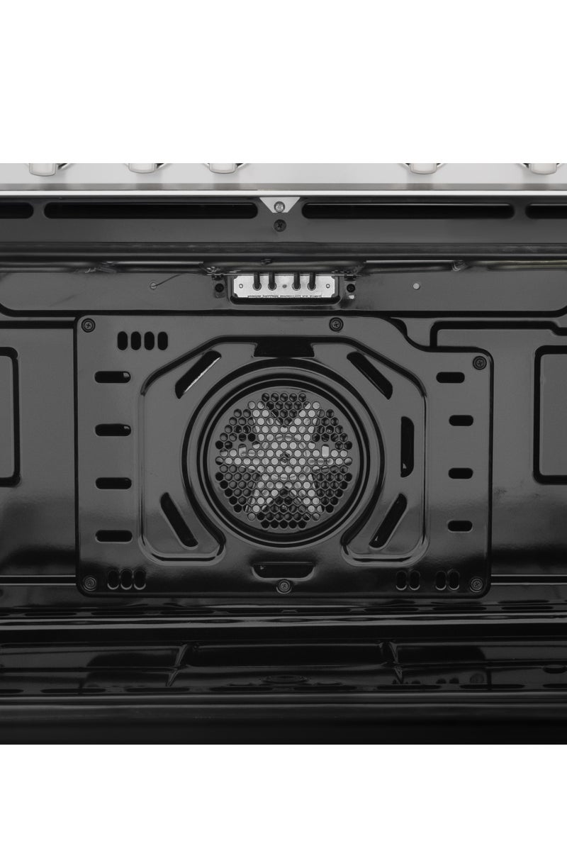 ELBA - 90cm Stainless Steel Electric Cooking Range - 5 Zone Ceramic Cooktop - 9F 118L Oven - Grill + Rotisserie + Fan Cook - Touch Control Programmer - Cooling Fan + Storage Drawer- Italian Technology - Image 4