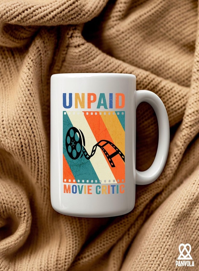 Panvola Unpaid Movie Critic Director Gifts Filmmaker Vintage Movie Lovers Gifts Film Critic Cinephile Novelty Drinkware Ceramic Mug 11 oz White - Image 5