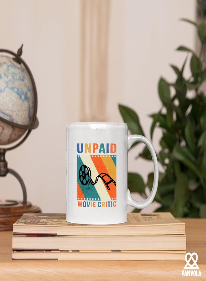Panvola Unpaid Movie Critic Director Gifts Filmmaker Vintage Movie Lovers Gifts Film Critic Cinephile Novelty Drinkware Ceramic Mug 11 oz White - Image 4