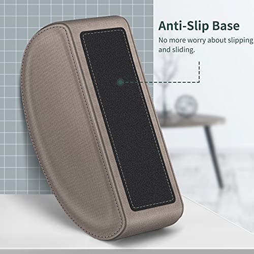 KENOBE Remote Control Holder with 5 Compartments, KENOBEE Anti-slip Desktop Caddy Storage Organizer for Remote Controllers, Office Supplies, Makeup Brush, Media Accessories, Denim Coffee - Image 3