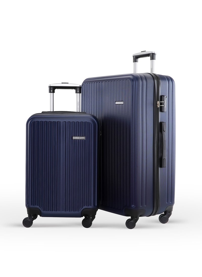 PARAJOHN - Alpha ABS Hardside Spinner Luggage Trolley Set Navy 20/28 Inch - Image 1
