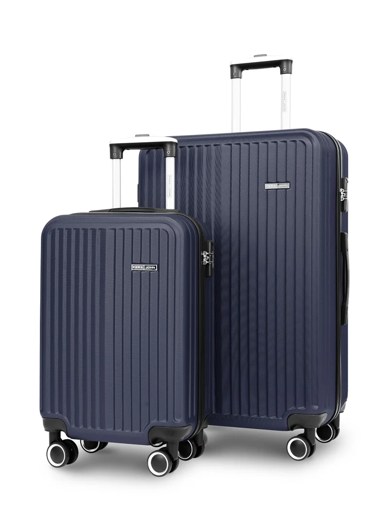 Popglide Series Set of 2 Luggage | Lightweight Small 10KG & Large 30KG ABS 4 Wheels Trolley Hardsided Travel Suitcase - Navy
