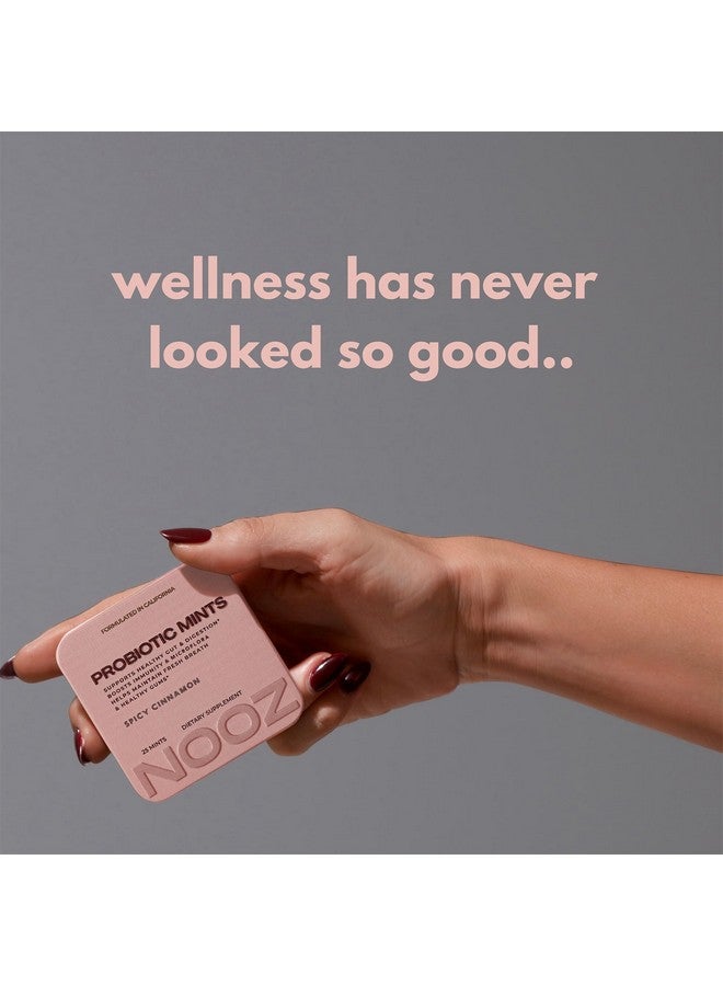 NOOZ Probiotic Mints - Gut & Oral Health Support - Spicy Cinnamon | Boosts Immunity & Digestion, Freshens Breath - Sugar-Free, No Aspartame - Daily Wellness Support for Busy Lives, 25 Mints - Image 2