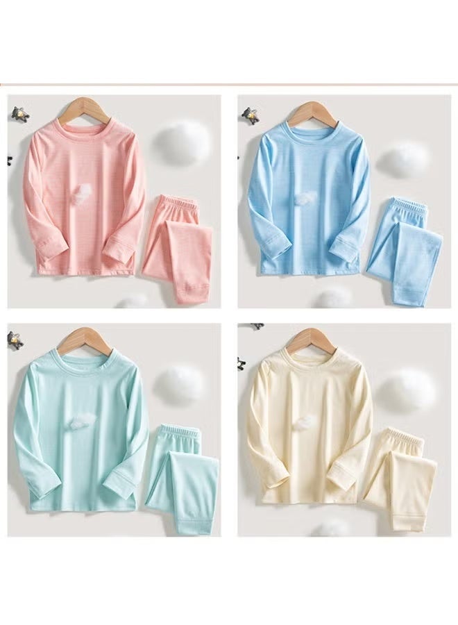 general 1 set of children's thermal underwear, thickened pajamas, winter cotton sweater - Image 5