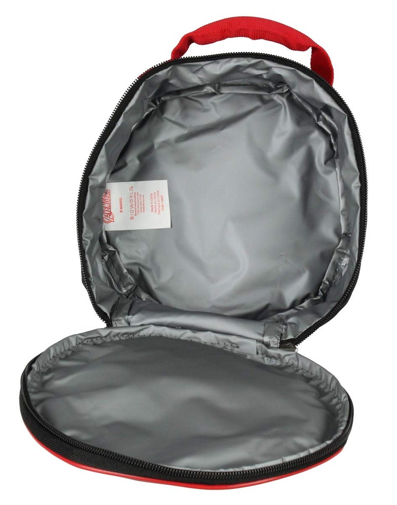 Bioworld Marvel Captain America Shield Shiny Optical Illusion Insulated Lunch Box Bag Tote 8" - Image 3