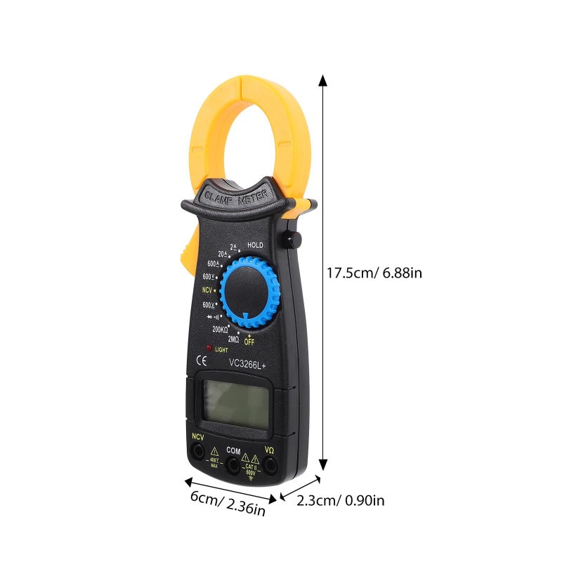Clamp Multimeter 3266L Plus Digital AC DC Current Tester Voltage Resistance Handheld Ammeter Ohmmeter Electrical Measurement Tool Household Industrial - Image 3
