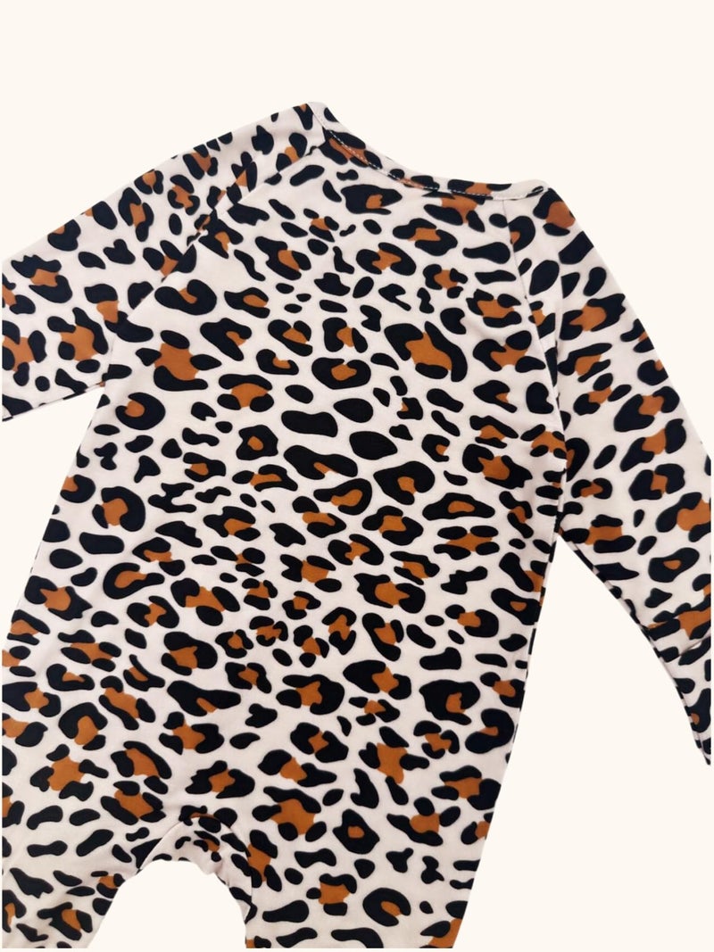 Bow Dream Baby Girl Clothing Footies Bamboo Rayon Baby Girl Clothes Baby Romper Jumpsuit Newborn-24 Months Pink Flower Leopard 1-3 Months - Image 3