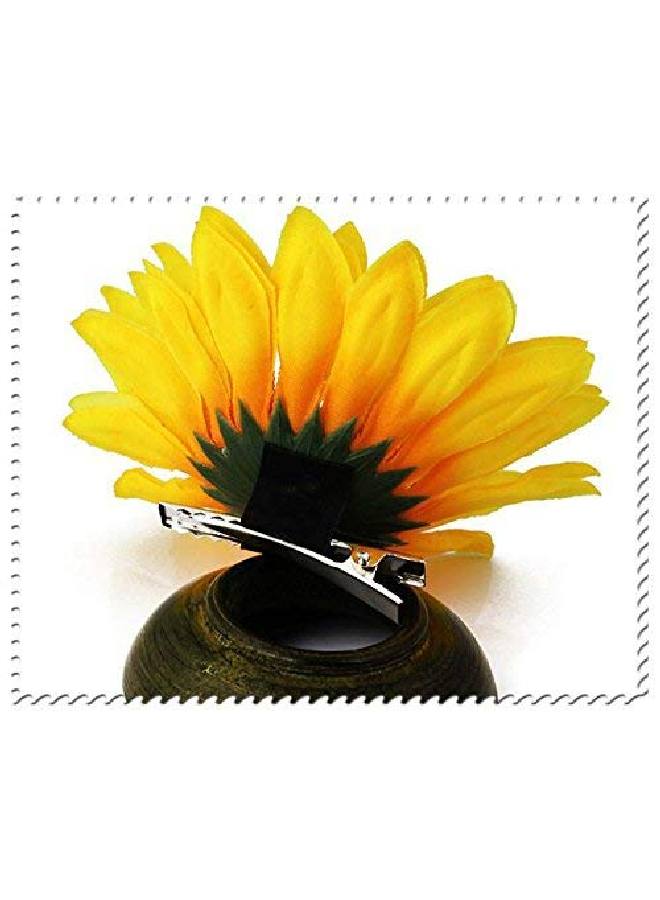 SYBL 3Pcs Women Girls Simulation Yellow Floral Fall Sunflower Hair Clips Alligator Clips Hairpin Hair Clamp Barrettes Headwear Hair Hair Styling Accessories For Party Beach Vacation Wedding Bridal - Image 5