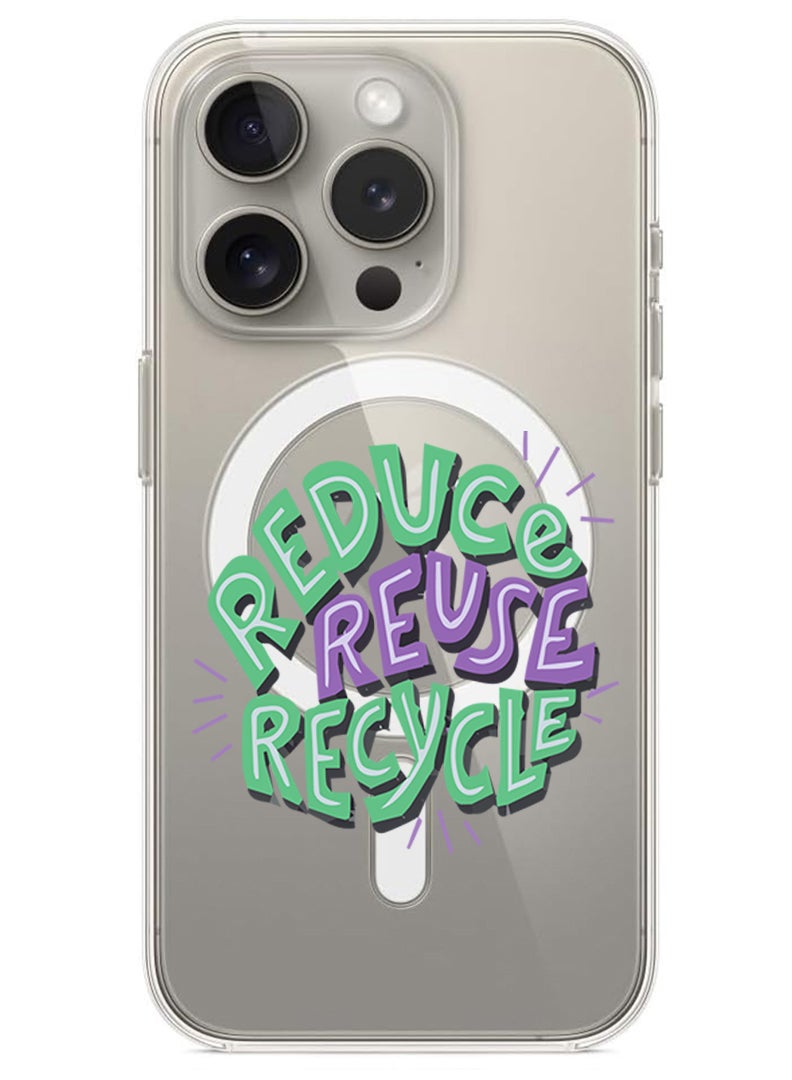 Theodor Magnetic Case for iPhone 15 Pro 6.1-inch Compatible with MagSafe Wireless Charging, Shockproof Phone Bumper Cover Reuse reduce - Image 1