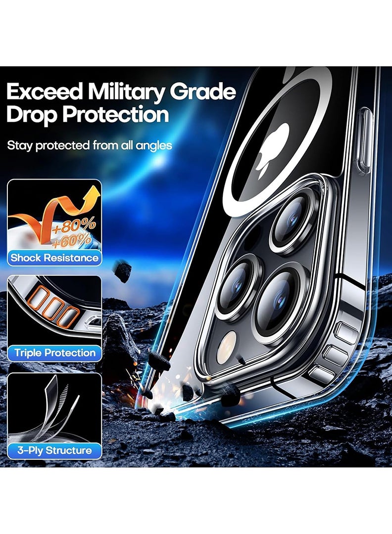 Theodor Magnetic Case for iPhone 15 Pro 6.1-inch Compatible with MagSafe Wireless Charging, Shockproof Phone Bumper Cover Reuse reduce - Image 2