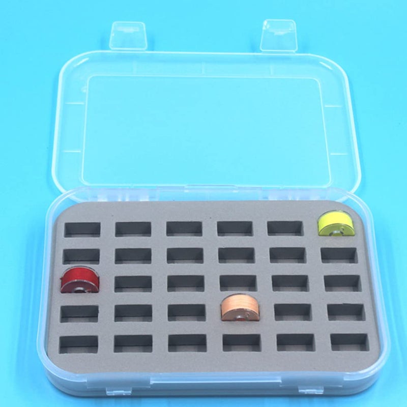 Compact Plastic Bobbin Storage Box Organizer Case Portable for Sewing Machine Thread - Image 5