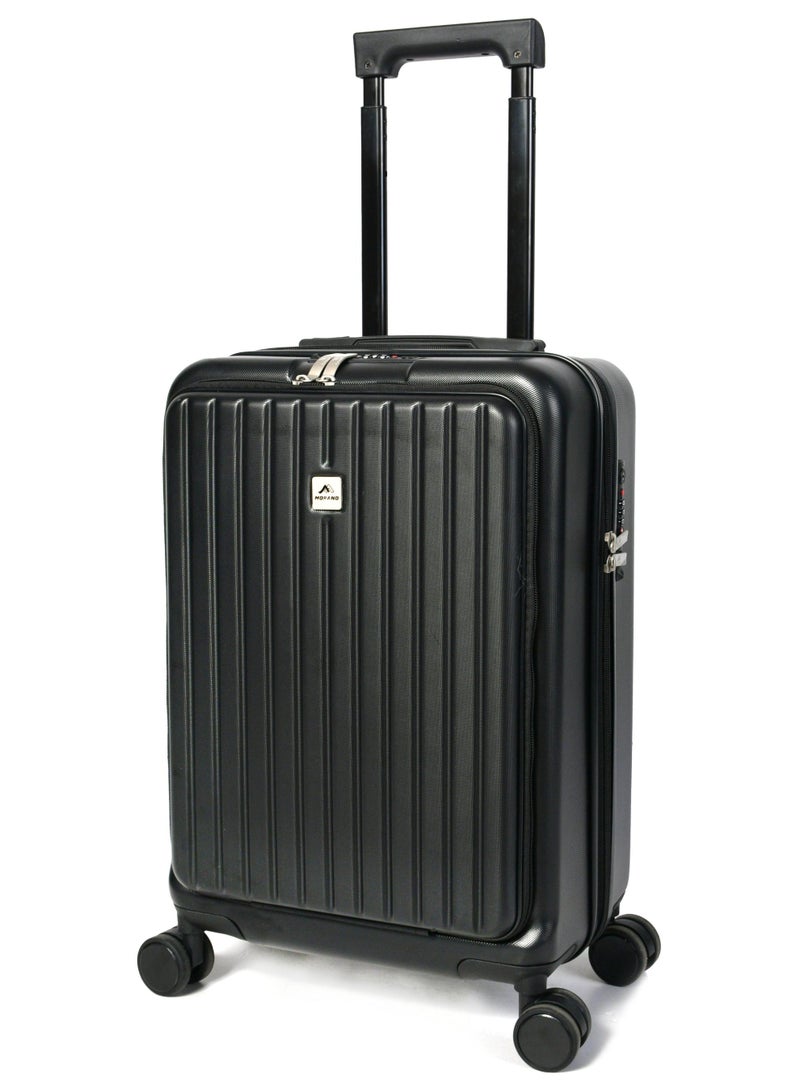 Morano Cabin Luggage Carry-On Trolley Bag With 4 Spinner Wheels TSA Lock, 20 inch (Black) - Image 1