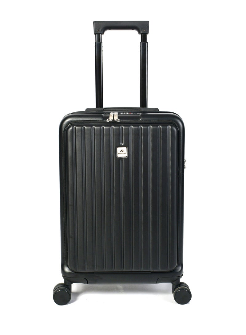 Morano Cabin Luggage Carry-On Trolley Bag With 4 Spinner Wheels TSA Lock, 20 inch (Black) - Image 2