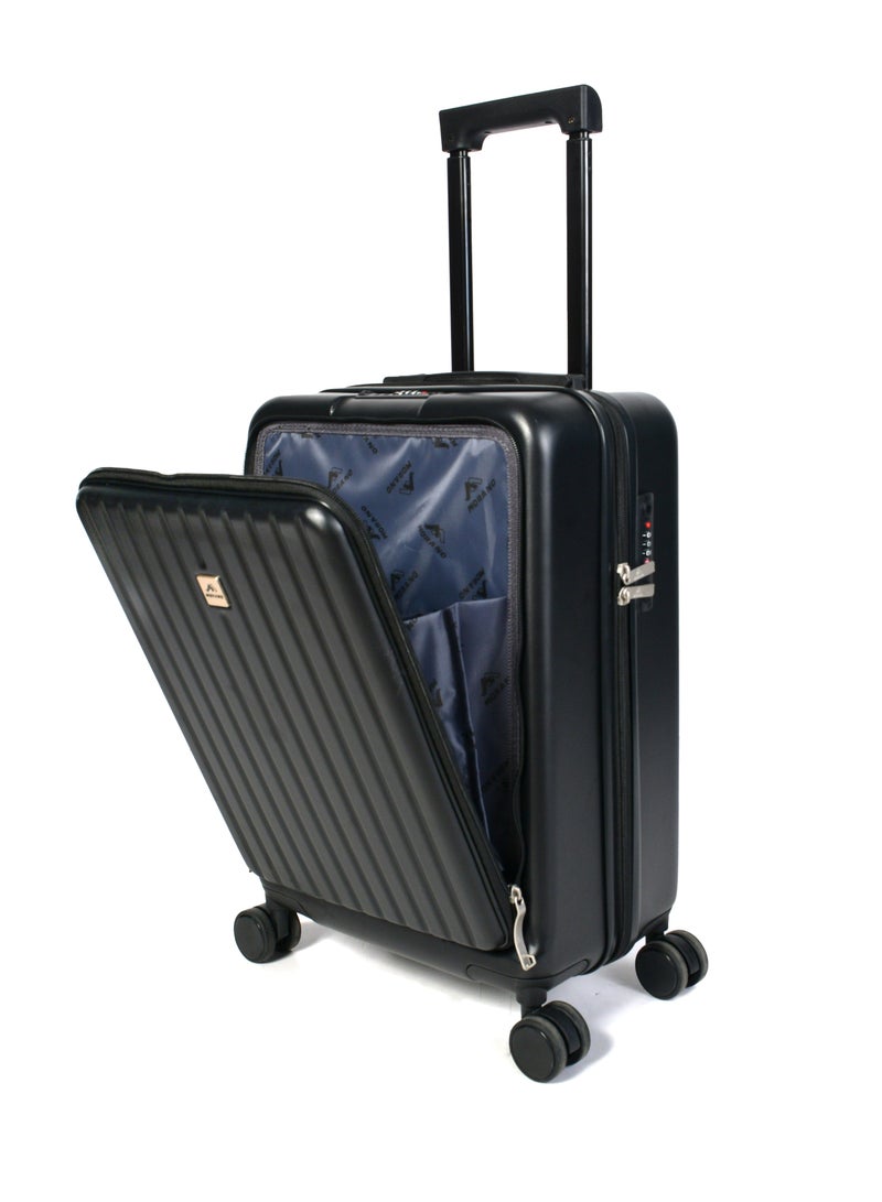 Morano Cabin Luggage Carry-On Trolley Bag With 4 Spinner Wheels TSA Lock, 20 inch (Black) - Image 3