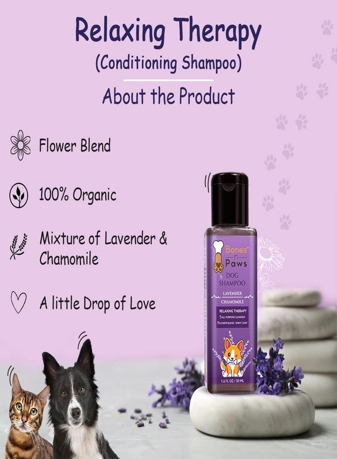 Bones n Paws Shielding Therapy (Tick n Flea Control) | Anti-Microbial & pH Balanced Dog Shampoo 50 ml | Natural Moisturizing Shampoo to Maintain Overall Skin Health (Pack of 1, levender) - Image 3